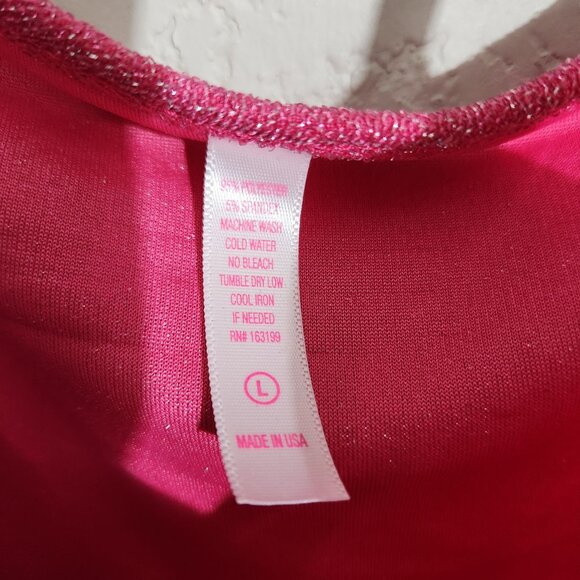 5 B Style Dress Pink Glittery Spaghetti Strap Slip Juniors Large - Picture 3 of 11